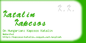 katalin kapcsos business card